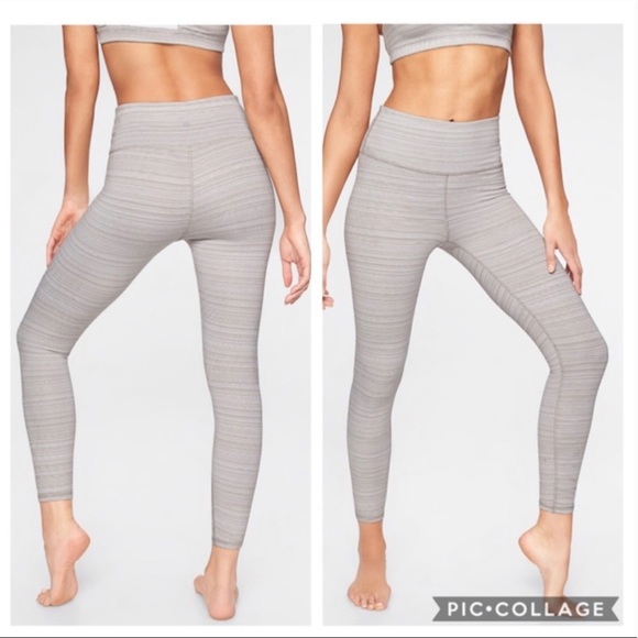 Athleta Pants - Athleta High Rise Jacquard Chaturanga 7/8 Tight